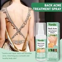 Spray de traitement de l'acné du dos de marque privée Spray corporel naturel à absorption rapide et nettoyage en profondeur des pores Spray corporel anti-acné des épaules pour hommes femmes
