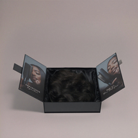 Boîte fermée magnétique à double porte Logo personnalisé Estampage à chaud Boîte magnétique en carton rigide Sac à perruques Boîte d'emballage cadeau pour vêtements Mat