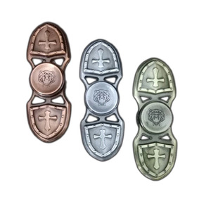 Metal Retro Hand <strong>Spinner</strong> Caesar <strong>Crusader</strong> Fingertip Gyroscope Two Leaf Gyroscope Decompression Toys Spot Wholesale - Product Image 1