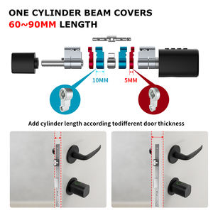 Cerradura <span class=keywords><strong>de</strong></span> cilindro Euro inteligente controlada por la aplicación | Tamaño ajustable, fácil instalación para la actualización <span class=keywords><strong>de</strong></span> <span class=keywords><strong>puertas</strong></span> <span class=keywords><strong>antiguas</strong></span> - Product Image 5