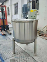 Cuve de mélange en acier inoxydable 100L 200L 500L pour lait en poudre, sucre en poudre, eau, avec agitation électrique, chauffage et émulsification à cisaillement élevé