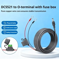 Câble Starlink Mini 3m/5m avec joint torique vers bornes DC pour alimentation directe de batterie avec porte-fusible, connecteurs de câblage étanches 18AWG