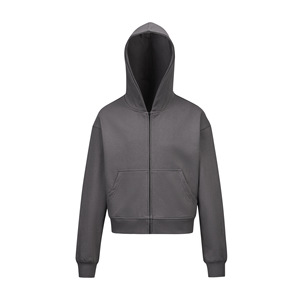 Sudadera con capucha y cremallera para <span class=keywords><strong>hombre</strong></span>, de algodón grueso, forro polar francés, talla grande, personalizada - Product Image 4