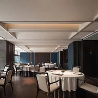 Canapés et chaises modernes en bois approuvés par Hilton pour les sièges du hall d'entrée des projets de décoration de restaurants et d'hôtels cinq étoiles