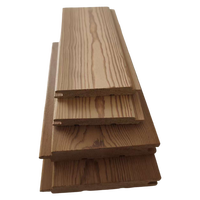 Panneau mural en pin thermocombusté, revêtement en bois thermiquement modifié pour les projets intérieurs et extérieurs