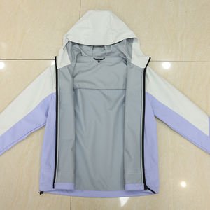 2024 ligero Delgado senderismo a prueba de viento impermeable cremallera Abrigo con capucha mujeres rompevientos - Product Image 6