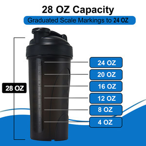 2025 bouteille shaker écologique avec boule 24oz transparente mélangeur de poudre de protéines de sport pour pré-entraînement - Product Image 4