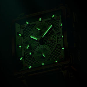   Reloj de Cuarzo Deportivo Cuadrado de Moda 9925, Relojes Casuales de Negocios para Hombre - Product Image 4