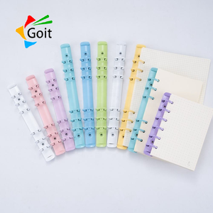 A8 <span class=keywords><strong>mini</strong></span> 3 vòng chất kết <span class=keywords><strong>d</strong></span>ính cơ chế vàng hồng trắng Macaron màu kim loại chất kết <span class=keywords><strong>d</strong></span>ính Vòng 6 nhẫn rời lá Clip A6 A5 A7 tương thích - Product Image 1