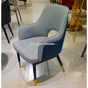 Sedia da pranzo con foro a forma di U di buona qualità colore contrario sedia da pranzo in ecopelle per Hotel - Product Image 3
