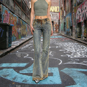 Thời Trang Phố Bán Buôn Tùy Chỉnh Unisex Tuyết Rửa Denim Quần Cotton & Polyester Vải Bùng Quần Tua Túi Cho Nhà Sản Xuất - Product Image 3