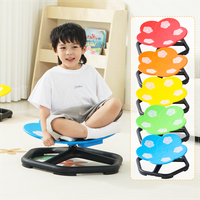 ODM Autisme TDAH Enfants Sensoriel Glowing Musique Plastique Métal Pivotant Wobble Chaise Toddler Sit Spin Balance Training Toy