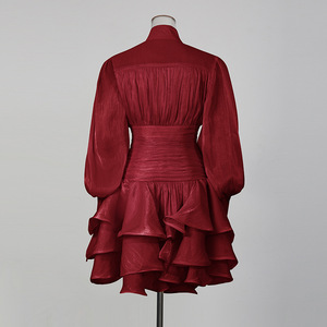 Nouvelle Arrivée Printemps 2026 Robe Longue <span class=keywords><strong>Femme</strong></span>, Tissu Chiffon, Taille Haute, <span class=keywords><strong>Jupe</strong></span> Courte à Volants - Product Image 4