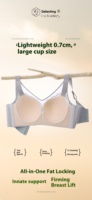 3506 # femmes grande taille soutien-gorge sans fil confortable doux pour la peau dentelle décoration bretelles réglables motif solide respirant