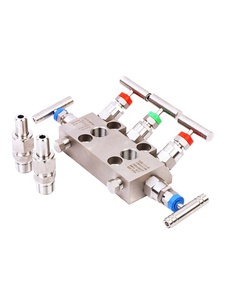 3051 khác biệt Máy phát áp lực thép không gỉ năm van nhóm đồng phẳng mặt bích năm van phụ kiện - Product Image 3