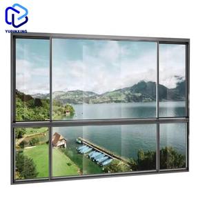 Fenêtres et portes baies en aluminium à grain de bois moderne sur mesure, avec rupture de pont thermique, cadres en aluminium, modèles personnalisés pour maison - Product Image 1
