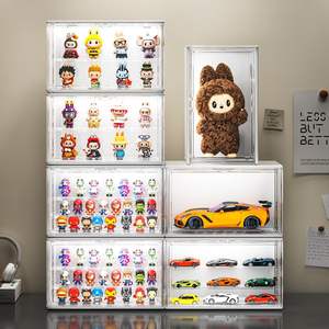 Vitrina de acrílico transparente personalizada de 45*33*33 CM para exhibir mini cascos de fútbol americano con soporte elevador - Product Image 3