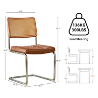 Chaise de salle à manger en rotin de Style nordique Ins avec dossier de coussin doux moderne Simple maison arc chaise pour salon meubles de maison