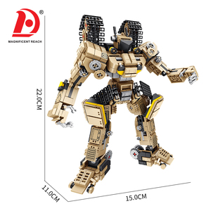 Jouets de construction de robots transformables en char militaire M1A2, 810 pièces, ensemble de briques mécha de l'armée <span class=keywords><strong>2</strong></span> en 1 avec soldat, jouet éducatif DIY - Product Image 4