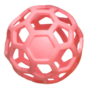 Vente en gros de jouets écologiques en <span class=keywords><strong>plastique</strong></span> TPR caoutchouc style cartoon pour animaux de compagnie boule de Noël évidée résistante aux morsures avec cloche pour chiens - Product Image 4