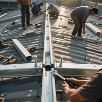 Rail de montage solaire en alliage d'aluminium à prix d'usine pour structure de support de panneaux solaires sur toiture