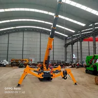 Mini grue araignée de toiture à flèche télescopique 3/5/8 tonnes, moteur diesel Yanmar, faible consommation de carburant, hauteur de levage 10m