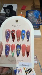 Ongles artificiels carrés en acrylique 3D français pré-dessinés sur mesure, couvrance totale, avec colle, 10 pièces, pour usage professionnel en salon - Product Image 1