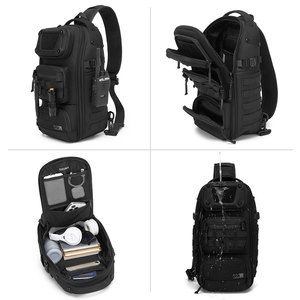 OZUKO 9912 Bolsa Sling Esportiva Urbana Multifuncional Masculina Grande Capacidade Impermeável Bolsa de Ombro para Fitness e Negócios - Product Image 3