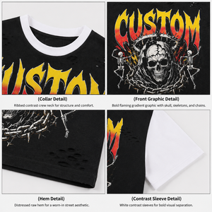 Camiseta Gráfica Personalizada con Collage Urbano, 100% Algodón, Estilo Oversize, Estampado Vintage, Camiseta de Alta Calidad para Hombre - Product Image 3