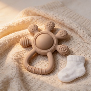 Hochet <span class=keywords><strong>de</strong></span> <span class=keywords><strong>dentition</strong></span> en <span class=keywords><strong>silicone</strong></span> pour bébé, jouet à mâcher pour nourrisson, <span class=keywords><strong>anneau</strong></span> <span class=keywords><strong>de</strong></span> <span class=keywords><strong>dentition</strong></span> sensoriel pour tout-petit, jouet éducatif précoce - Product Image 5