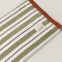 Vente en gros de serviettes en coton éponge de luxe à usage domestique absorbant à séchage rapide doux serviettes de bain teint en fil logo personnalisé OEM