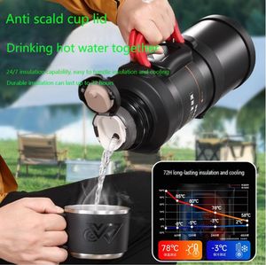 316 acier inoxydable cuivre plaqué grande capacité Sports de plein air voyage Camping alpinisme Portable thermos isolé sous vide - Product Image 4