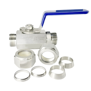 High Precision Hydraulic Double Ferrule Ball <strong>Valves</strong> OEM Stainless Steel Alloy Instrument <strong>Locking</strong> <strong>Device</strong> Compression End Water - Product Image 1