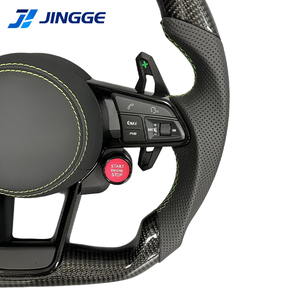 Con botón de inicio R8 y volante de carbono medio perforado para <span class=keywords><strong>Audi</strong></span> A3 A4 A5 A6 C7 C8 Q3 Q5 Q7 4L SQ5 SQ8 TTRS - Product Image 4