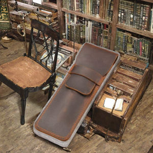 กล่องใส่ปากกาหนังแท้ทรงสี่เหลี่ยมคุณภาพสูง งานแฮนด์เมด พร้อมฝาปิดแบบพับเก็บได้ - Product Image 3