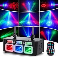 Projecteur de Scène à Effets RGB, Projecteur de Motifs Laser DJ, Lumière de Boîte de Nuit avec Télécommande DMX pour Spectacles et Piste de Danse | YSH
