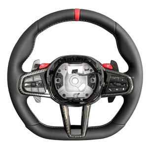 Volant chauffant en alcantara série G CS pour <span class=keywords><strong>BMW</strong></span> G20 <span class=keywords><strong>330i</strong></span> G05 G87 M2 G30 M550i G42 M240i Lci G16 M5 G90 G15 G12 X3 G01 M40i - Product Image 6