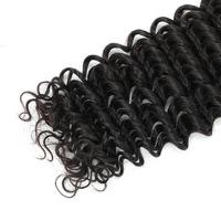 Cheveux humains vierges non tissés en vrac, ondulés profonds, pour tresses bohèmes et extensions de cheveux naturels – Vente en gros