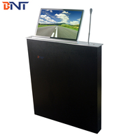 Solution de système de conférence intelligente Écran rétractable Table encastrée Moniteur LCD Ascenseur Microphone intégré Vidéo