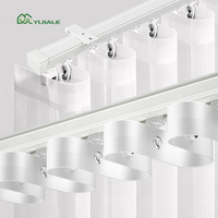 YIJIALE Support OEM/ODM, Rail de plafond en aluminium pour rideaux à ondes en S, design extensible