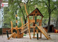 Aire de jeux pour enfants en bois et plastique, balançoire en acier inoxydable haute sécurité, style simple, petit docteur en promotion