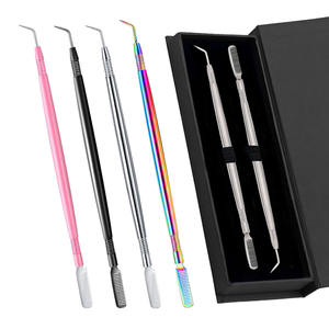 Outil de lifting des cils en acier inoxydable avec rainures personnalisées roses, outil de lifting des cils, étiquette privée, outils de beauté par Bahasa Pro - Product Image 1