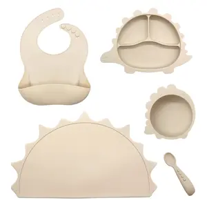 New products Hot Selling Baby Silicone Dinner Plate Sucker Eating Feeding Anti Drop Complementary Food Bowl BPA Free