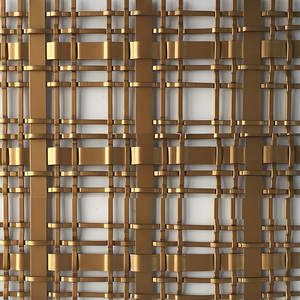 Đồng trang trí kim loại lưới Bảng điều chỉnh dây thép không gỉ đồng bằng Dệt Phong cách cho trang trí nội thất rỗng dệt lưới cho cửa tủ cong - Product Image 4