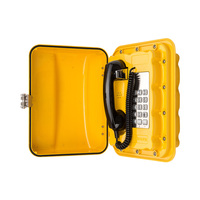 Téléphone industriel en alliage d'aluminium résistant à la corrosion IP66, clavier complet, téléphone résistant aux intempéries pour la sécurité publique