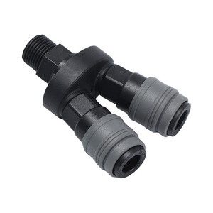 <b>Quick</b> Coupler Plastic Air Compressor <b>Connector</b> 2 Way For Pneumatic System - Product Image 2