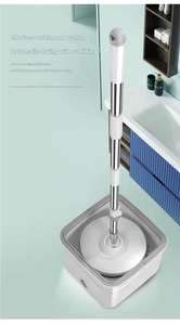 Mopa con Mango Giratorio de 360°, Mopa Plana de Limpieza sin Esfuerzo, con Separación de Agua Sucia, para Uso en el Hogar y la Oficina - Product Image 5