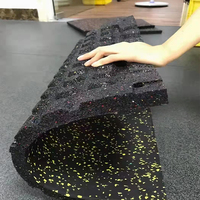 Rollo de Suelo de Goma EPDM Negro, Tapete de Ejercicio de 3mm/4mm/5mm, Rollo de Goma para Gimnasio, Rollo de Suelo de Goma Impermeable para Interiores