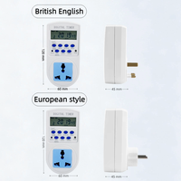 Temporizador Digital Programable Inteligente de 24 Horas, Enchufe con Interruptor de Tiempo de 24H, con Modo Automático/Manual para Electrodomésticos
