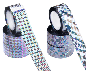 Fornitura di fabbrica nastro riflettente a doppia faccia per deterrente per uccelli nastro per spaventare gli uccelli nastro riflettente per i commerci all'ingrosso - Product Image 6